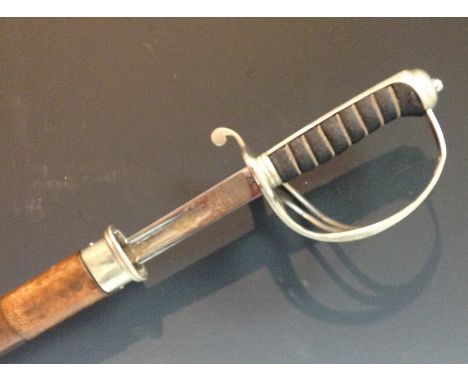 An 1821 Pattern Light Cavalry officer's sword, by Hawkes & Co, Piccadilly, London, 82cm straight fullered blade etched with c