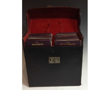 Automobilia - a set of early 20th century Ordnance Survey motoring maps, by J Bartholomew F.R.G.S, numbered 1 to 24, leather 