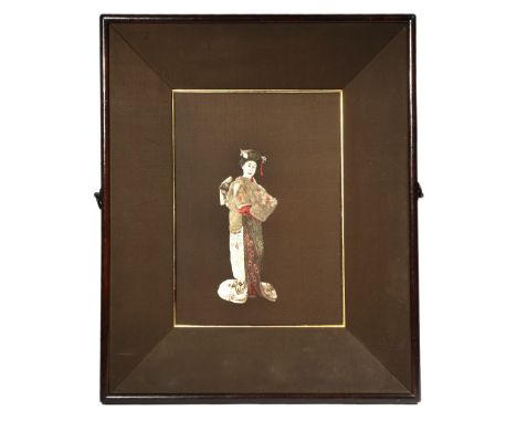A JAPANESE SILK EMBROIDERY BY NISHIMURA SOZAEMON (1855-1935) MEIJI PERIOD, 19TH OR 20TH CENTURY Depicting a maiko, the traine