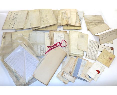 Ephemera An interesting collection of indentures, share certificates, letters and envelopes, 18th, 19th and 20th century, pre
