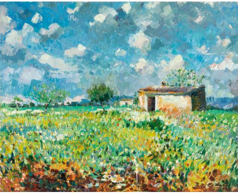 RAMÓN NADAL HORRACH (Palma de Mallorca, 1913 - 1999)."Landscape", 1969.Oil on canvas.Signed and dated in the lower right-hand