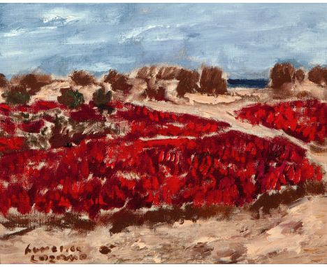 FRANCISCO LOZANO SANCHÍS, (Antella, Valencia, 1912 - Valencia, 2000)."Old Mediterranean poppies", 1997.Oil on canvas.Signed i