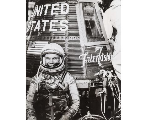 ** John Glenn undergoes pre-flight tests, 1962, 6 vintage gelatin silver prints, all but the last with NASA captions to verso
