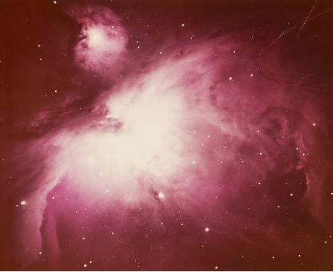 ** Astrophotography.- Unknown photographer Orion Nebula, c.1955, vintage chromogenic print, abrasion marks to margins where o