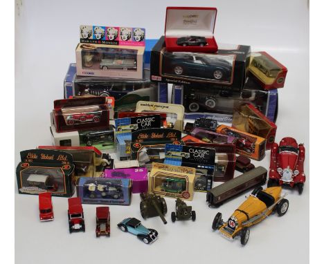 A large collection of die cast model vehicles, to include Days Gone, Models of Yesteryear, Corgi, Ledo, Anson etc, including 