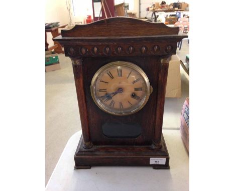 Victorian wooden mantle clock in working order.