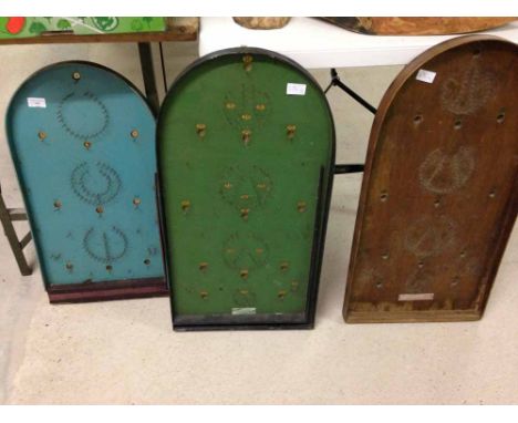 3 vintage bagatelle boards.