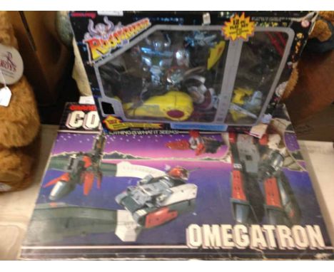 GrandStand 'Motorised Converters' action figure 'Omegatron' - first commercial transforming robot toy. Together with a Robotr