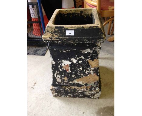 A vintage clay chimney pot. 53cm tall.