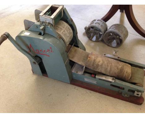 Vintage Dutch 'Marvel' biscuit making machine by H M Damhof with 3 mould drums.