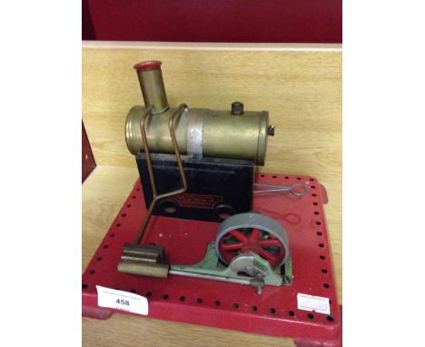 An unboxed Mamod stationary steam engine.