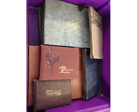 A collection of vintage photograph albums c1890-1920s to include agriculture, military, ships, vintage cars & bikes and a dee
