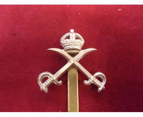 Army Physical Training Corps WWII Cap Badge (White-metal), Slider. 