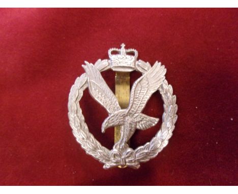 Army Air Corps EIIR Cap Badge (White-metal), two lugs, maker: Marples &amp; Beasley, B'ham. 