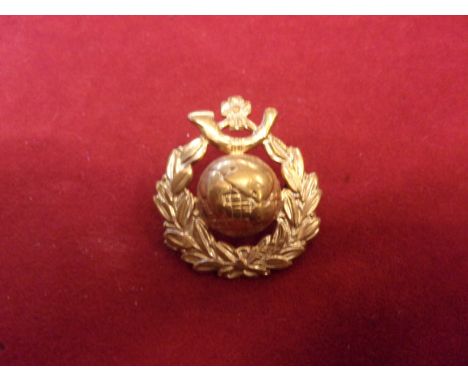 Royal Marines Light Infantry WWII Cap Badge (Brass), two lugs