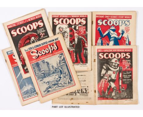 Scoops (1934) 1-20. Complete run. Britain's first science fiction weekly by C Arthur Pearson. Featuring Sir Arthur Conan Doyl