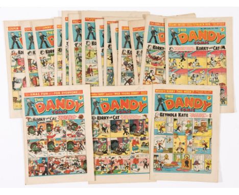 Dandy (1945) 283-308 Xmas. Complete year (issued fortnightly). Propaganda war issues. 284, 286 First Lazy Larry and Danny Lon