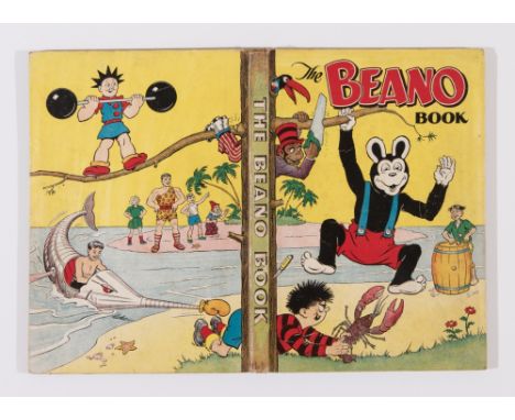 Beano Book (1954). Biffo branches out, Dennis Menaces. Bright boards and spine, neat dedication, cream/light tan pages [fn]