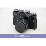 Zenit TTL Mirror Reflex Camera, Black with Helios 44m 2/58 Lens. Used, No Film, Not tested