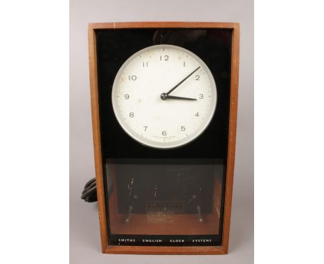 A mahogany cased Smiths electric clock.  