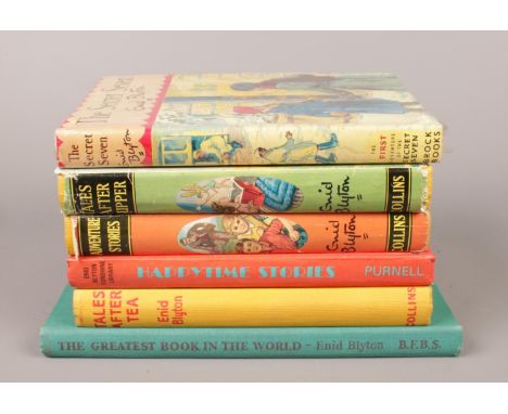 A collection of mainly first edition Enid Blyton books. First editions include Tales After Supper, Adventure Stories, Happy T