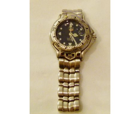 Tag Heuer ladies 200M Chronometer on partial bracelet. Working at lotting up.