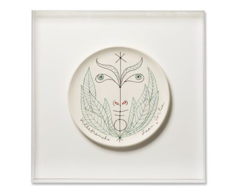 Jean Cocteau (1889-1963)&nbsp;Vertumnus (Dieu des jardins), 11/40, circa 1958&nbsp;Partially glazed earthenware&nbsp;With sig