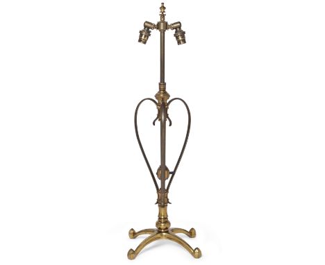 W.A.S Benson&nbsp;Model no. '11146/s' table lamp, circa 1900&nbsp;brass, copper&nbsp;Unmarked&nbsp;69.5cm high&nbsp;Literatur