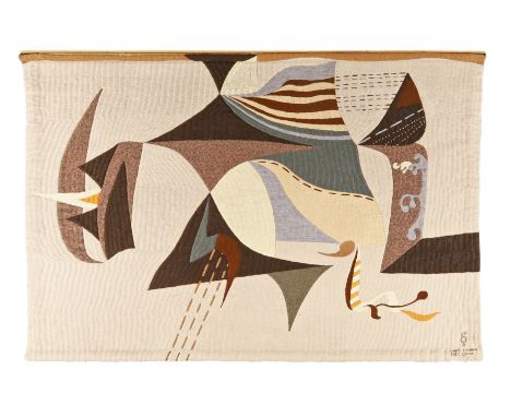 Figueiredo Sobral (1926-2010)&nbsp;Tapestry with abstract design, second half 20th century&nbsp;Woven wool&nbsp;Signed 'Cart 