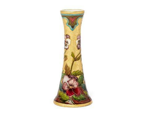 Paul Milet (1870-1950) for Sevres   Pansy vase, circa 1905  Gilt and enamelled earthenware  Marks to base '623A' and 'MP Sevr