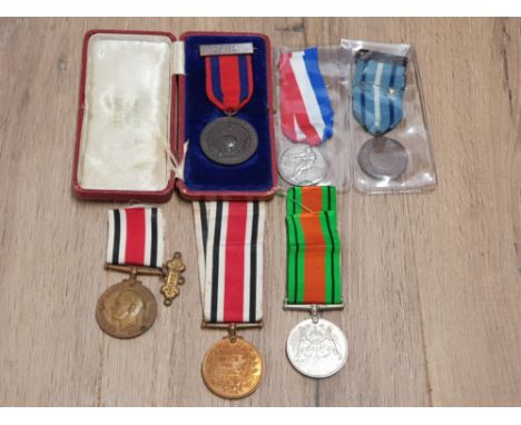 6 ASSORTED MEDALS TO INCLUDE GEORGE V SPECIAL CONSTABULARY MEDAL TO JOHN CAWTHORNE GEORGE VI SPECIAL CONSTABULARY MEDAL TO JO