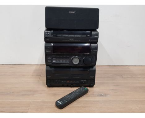 A SONY 991 AV MUSIC SYSTEM TOGETHER WITH SONY SPEAKER SS-CN991