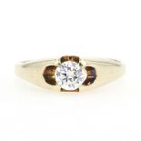 Ring 585er Gold mit einem Brillanten, ca. 0,45 ct