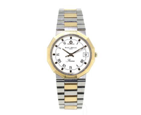 
Herrenuhr Baume Mercier Riviera Stahl/Gold 

Material: Stahl/Gold
Maße: Armband: Breite 16 - 20,5 mm, Länge ca.18 cm
Durchme
