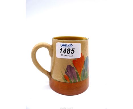 A Clarice Cliff Crocus pattern milk jug.