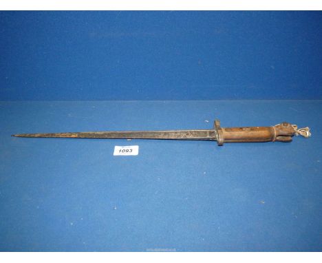 A Dutch Hembrug bayonet, no scabbard, 18½" length.