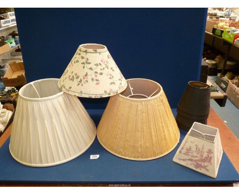 Two silk lamp shades and others.