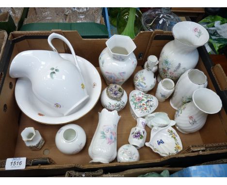 A quantity of Aynsley Spode china to include; Wild Tudor vases, Little Sweetheart, etc.