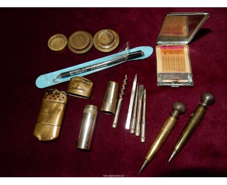 A quantity of miscellanea including a Mitchell Alarm Supplies Ltd. telescopic pocket retrieval hook extending to 24 1/2", six