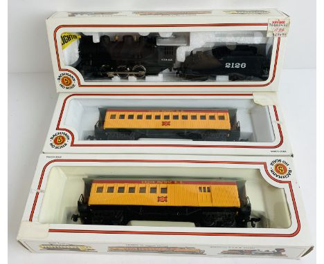 Bachmann HO USRA 0-6-0 &amp; 2x Coaches - Boxed. P&amp;P Group 2 (£18+VAT for the first lot and £3+VAT for subsequent lots) 