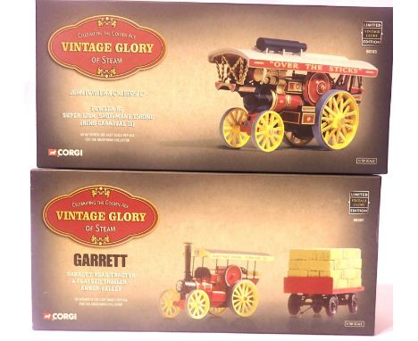 Two Corgi vintage Glory; 80103 Fowler B6 Super Lion King Carnival II, 80307 Garrett tractor and trailer Anker Valley. P&amp;P