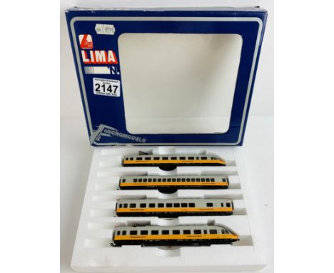 Lima N Gauge Lufthansa Airport Express Train Pack - Boxed. P&amp;P Group 2 (£18+VAT for the first lot and £3+VAT for subseque