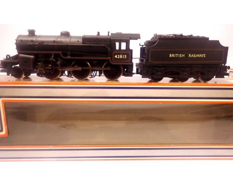 Lima 2.6.0 and tender, re-finished lined British Railways, black 42813. P&amp;P Group 1 (£14+VAT for the first lot and £1+VAT