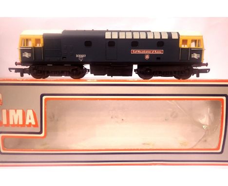 Lima Class 33 Earl Mountbatten of Burma 33027 Blue. P&amp;P Group 1 (£14+VAT for the first lot and £1+VAT for subsequent lots