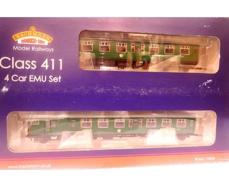 Bachmann 31-425 Southern Green 4 CEP EMU 7105, four car set DCC fitted. P&amp;P Group 3 (£25+VAT for the first lot and £5+VAT