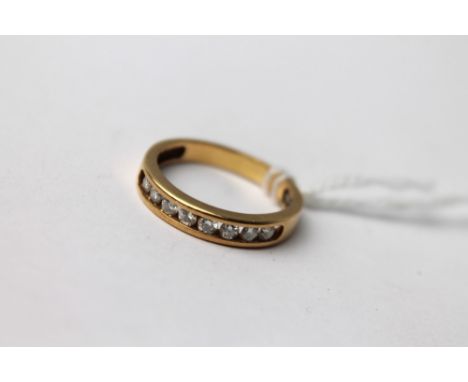 Yellow metal and diamond ring, 3.8 grams, size Q