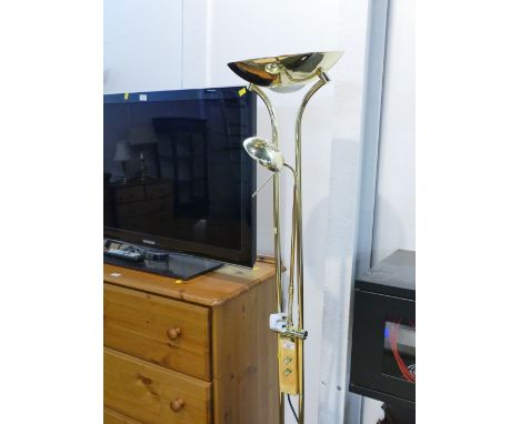 Brass effect standard lamp 