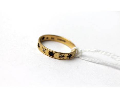 18 ct gold ring, size Q/R, 2.9 grams