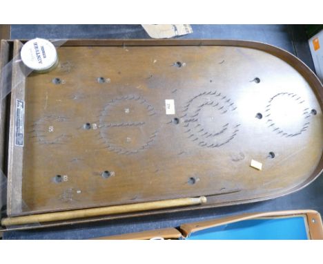 Corinthian 10 bagatelle board with marbles