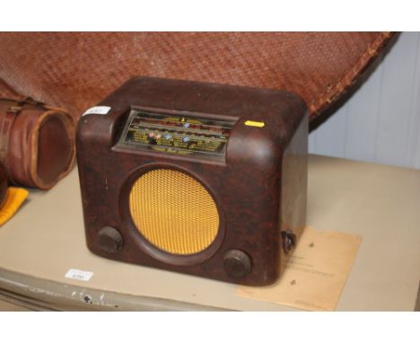 A Bush Bakelite cased radio - sold as collector's item